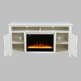 Urban Icon White 60 Fireplace with Crystal Display - Ornate Home