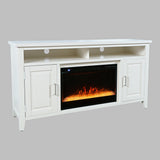 Urban Icon White 60 Fireplace with Crystal Display - Ornate Home