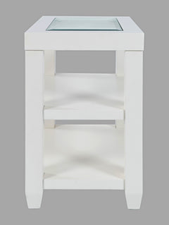 Urban Icon White Chairside Table - Ornate Home
