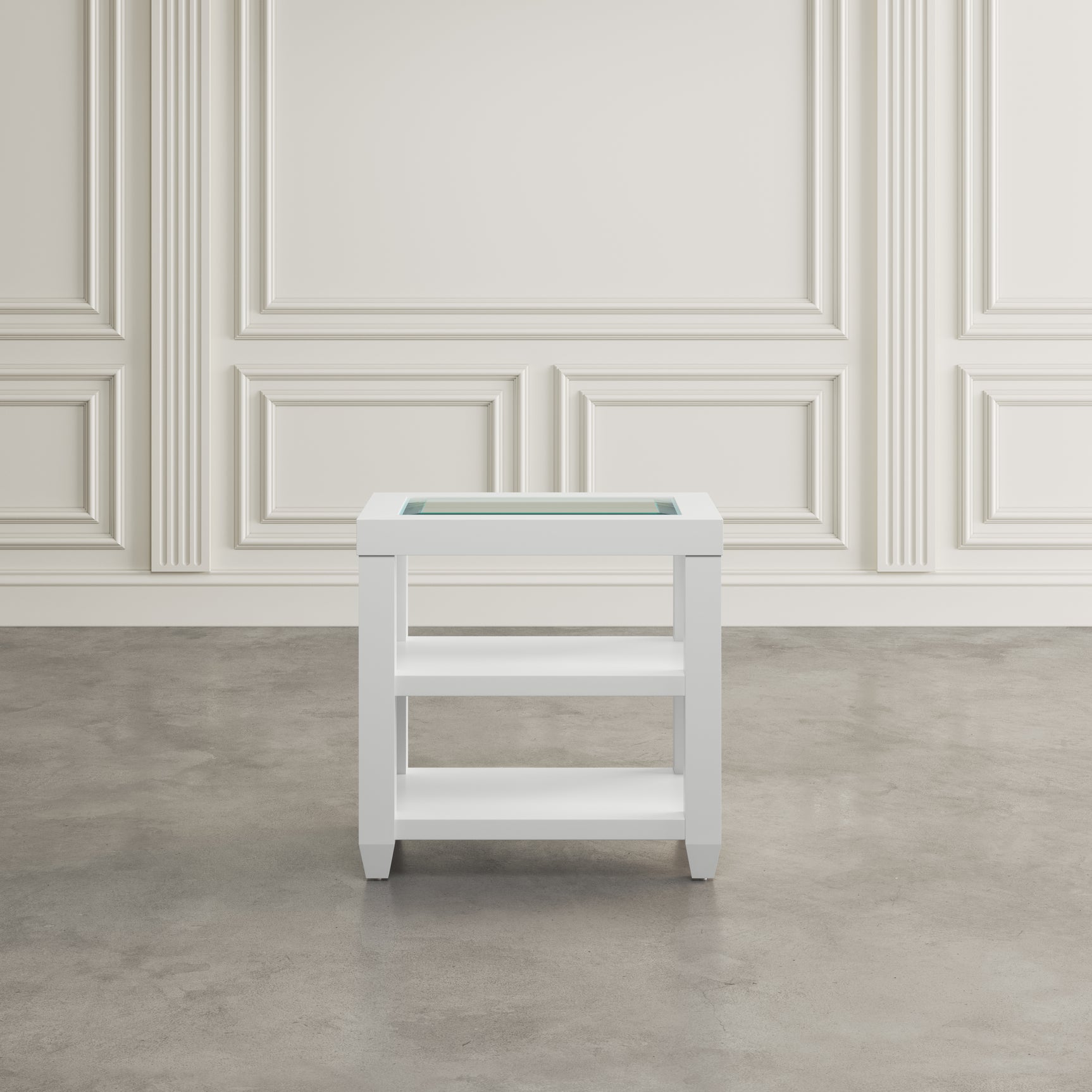 Urban Icon White Chairside Table - Ornate Home