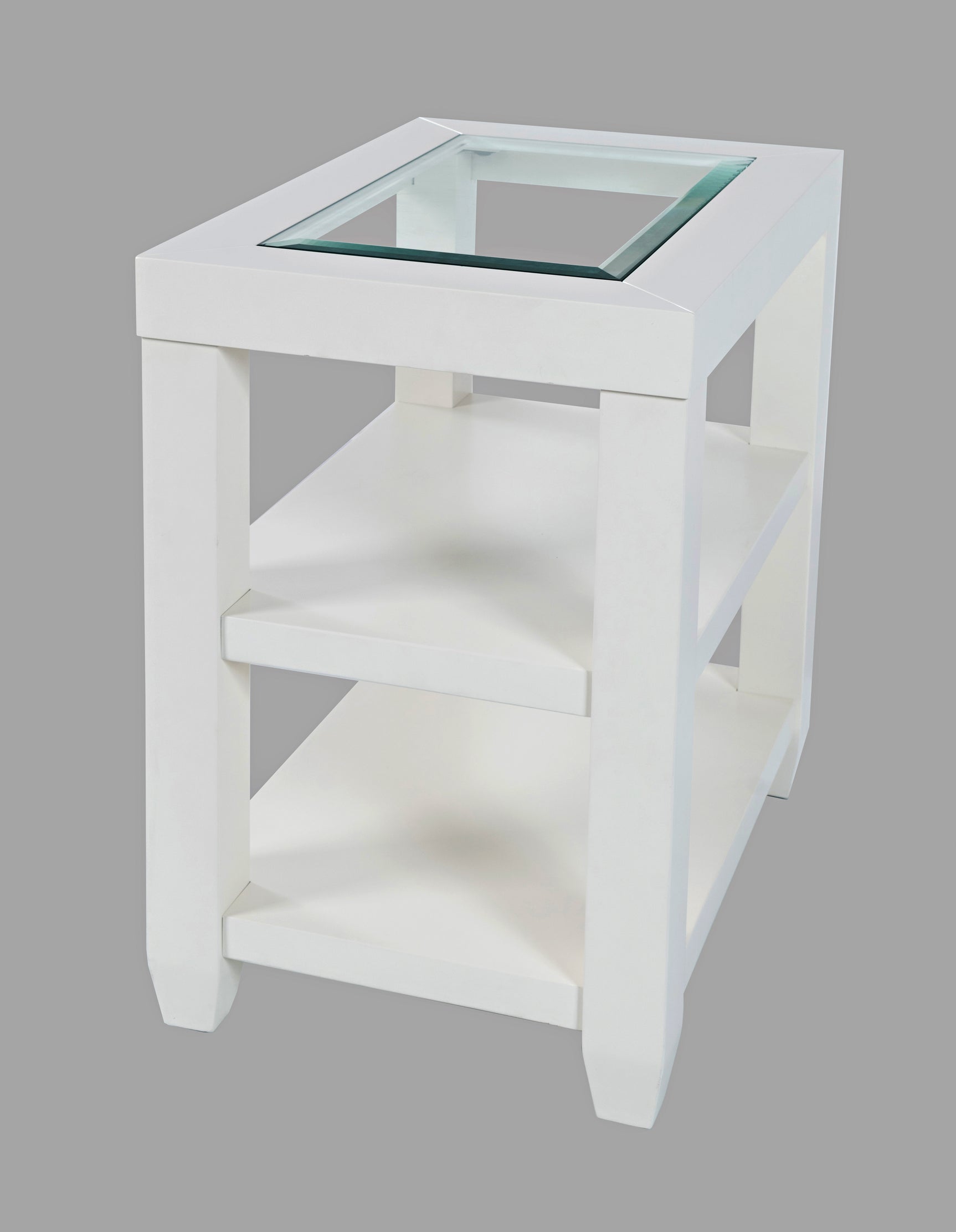 Urban Icon White Chairside Table - Ornate Home