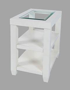 Urban Icon White Chairside Table - Ornate Home