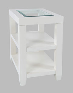 Urban Icon White Chairside Table - Ornate Home