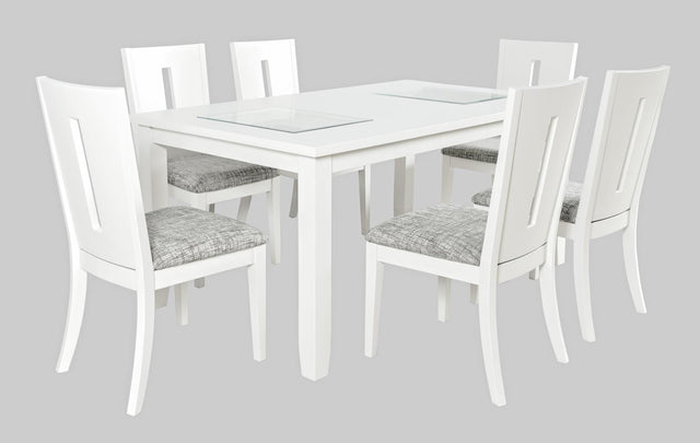 Urban Icon White Ext Dining Table w/ 4 Chairs - Ornate Home