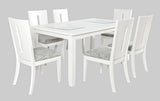 Urban Icon White Rect. Ext Dining Table w/ 6 Chairs - Ornate Home