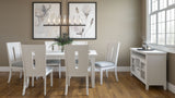 Urban Icon White Rect. Ext Dining Table w/ 6 Chairs - Ornate Home