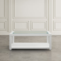 Urban Icon White Rectangle Cocktail Table - Ornate Home
