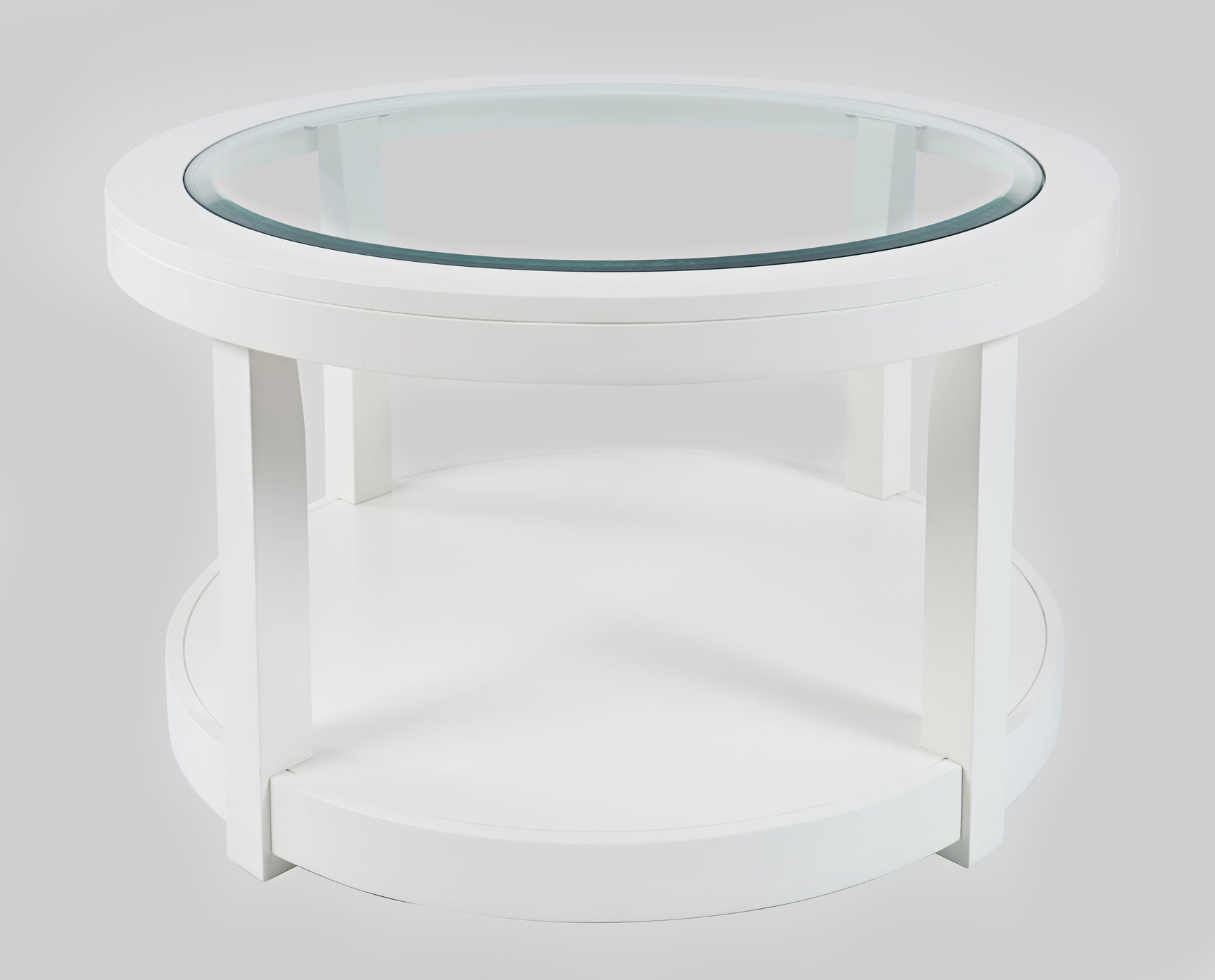 Urban Icon White Round Cocktail Table - Ornate Home