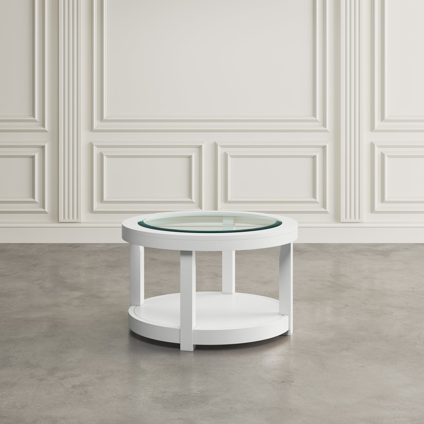 Urban Icon White Round Cocktail Table - Ornate Home