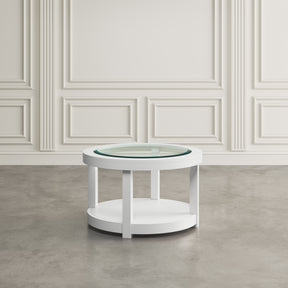 Urban Icon White Round Cocktail Table - Ornate Home
