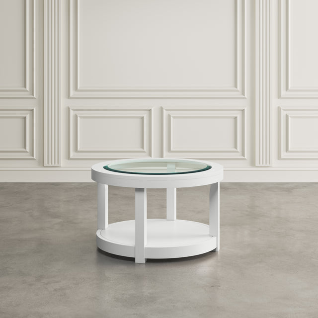Urban Icon White Round Cocktail Table - Ornate Home