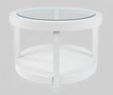 Urban Icon White Round Cocktail Table - Ornate Home