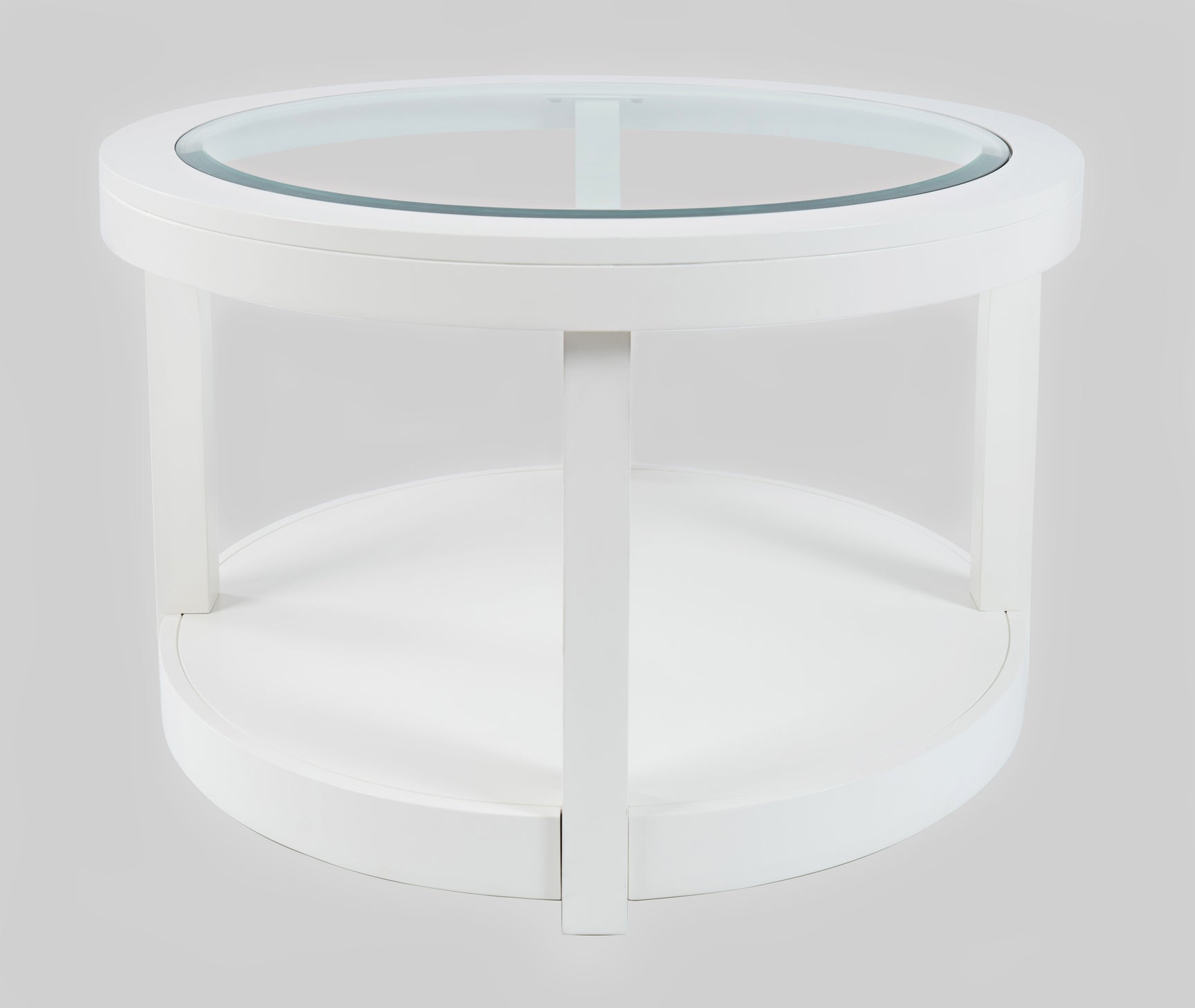 Urban Icon White Round Cocktail Table - Ornate Home