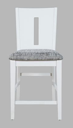 Urban Icon White Round Counter Table w/ 4 Stools - Ornate Home