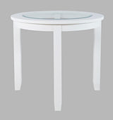 Urban Icon White Round Counter Table w/ 4 Stools - Ornate Home