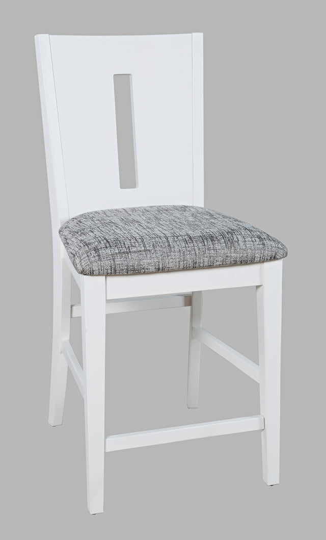 Urban Icon White Slotback Stool (Set of 2) - Ornate Home