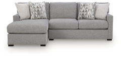 UrbanCrest Pewter 2-Piece Sectional with LAF Chaise - Ornate Home