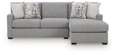 UrbanCrest Pewter 2-Piece Sectional with RAF Chaise - Ornate Home
