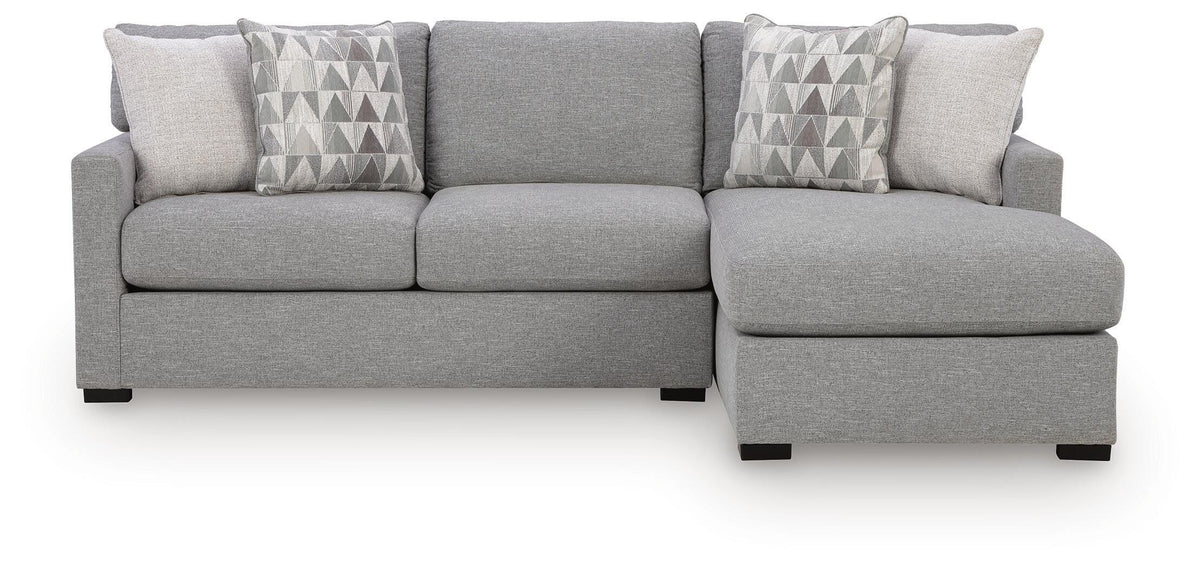 UrbanCrest Pewter 2-Piece Sleeper Sectional with RAF Chaise - Ornate Home