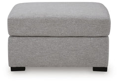 UrbanCrest Pewter Oversized Accent Ottoman - Ornate Home