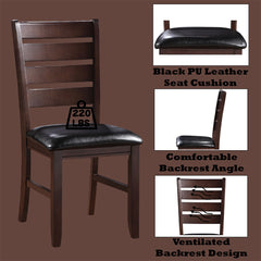 Urbana Black/Cherry Side Chair (Set of 2) - Ornate Home