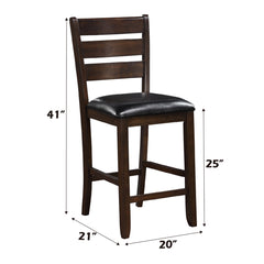 Urbana Black/Espresso Counter Height Chair (Set of 2) - Ornate Home
