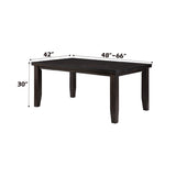 Urbana Rectangular Dining Table in Espresso 74620 - Ornate Home