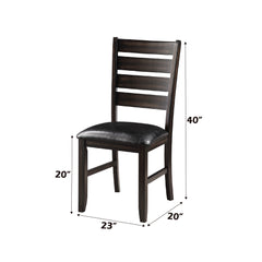 Urbana Side Chair in Black and Espresso (Set of 2) 74624 - Ornate Home