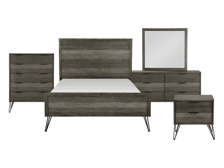 Urbanite 3-Tone Gray 5-Piece Queen Bedroom Set - Ornate Home