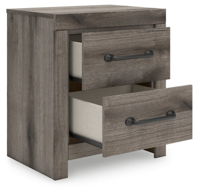 Urbanoore Brown Gray 22" 2 Drawer Charging Nightstand (Online Special Price) - Ornate Home