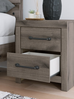 Urbanoore Brown Gray 22" 2 Drawer Charging Nightstand (Online Special Price) - Ornate Home