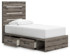 Urbanoore Brown Gray Twin Panel Storage Youth Bed - Ornate Home