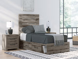 Urbanoore Brown Gray Twin Panel Storage Youth Bed - Ornate Home