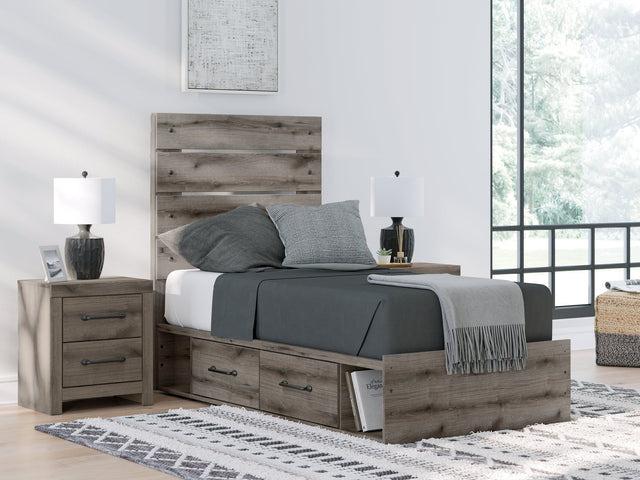 Urbanoore Brown Gray Twin Panel Youth Bed with Storage (Online Special Price) - Ornate Home