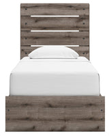 Urbanoore Brown Gray Twin Panel Youth Bed with Storage (Online Special Price) - Ornate Home