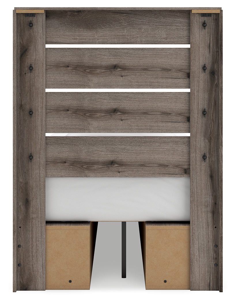 Urbanoore Brown Gray Twin Panel Youth Bed with Storage (Online Special Price) - Ornate Home