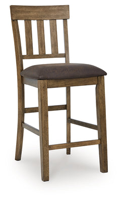 Urbinforte Light Brown Counter Height Extension Dining Table and 4 Barstools - Ornate Home