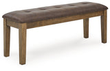 Urbinforte Light Brown Extension Dining Table, 4 Chairs and Bench (Online Special Price) - Ornate Home