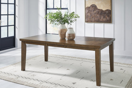 Urbinforte Light Brown Extension Dining Table, 4 Chairs and Bench - Ornate Home