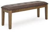 Urbinforte Light Brown Large UPH Dining Room Bench - Ornate Home