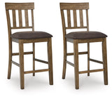 Urbinforte Light Brown Upholstered Barstool (Set of 2) - Ornate Home