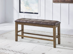 Urbinforte Light Brown DBL Counter UPH Bench (1/CN) - Ornate Home