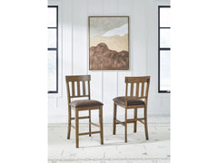 Urbinforte Light Brown Upholstered Barstool - Ornate Home