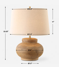 Urbino Aged Terracotta Table Lamp - Ornate Home
