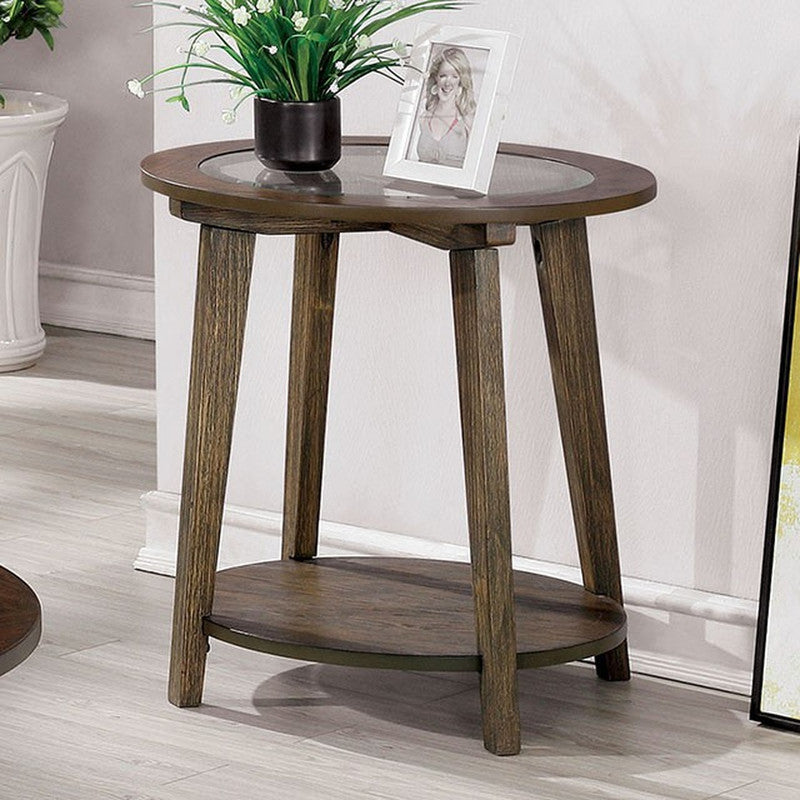 Uriel Dark Oak End Table - Ornate Home