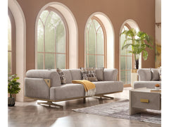 Urla Cream 4-pieces (Sofa & Module Sofa & 2 Chair) Living Room Set - Ornate Home