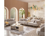 Urla Cream 4-pieces (Sofa & Module Sofa & 2 Chair) Living Room Set - Ornate Home