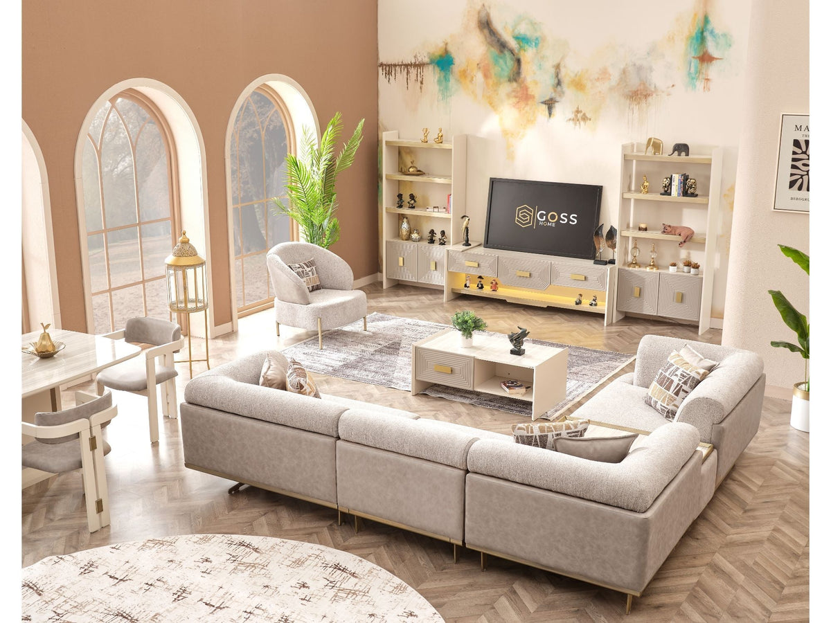Urla Cream Modular Sectional Sofa - Ornate Home