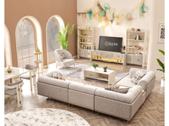 Urla Cream Modular Sectional Sofa - Ornate Home