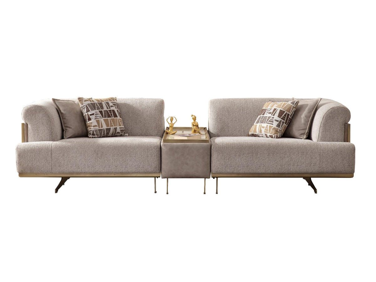 Urla Cream Stationary Module Sofa - Ornate Home